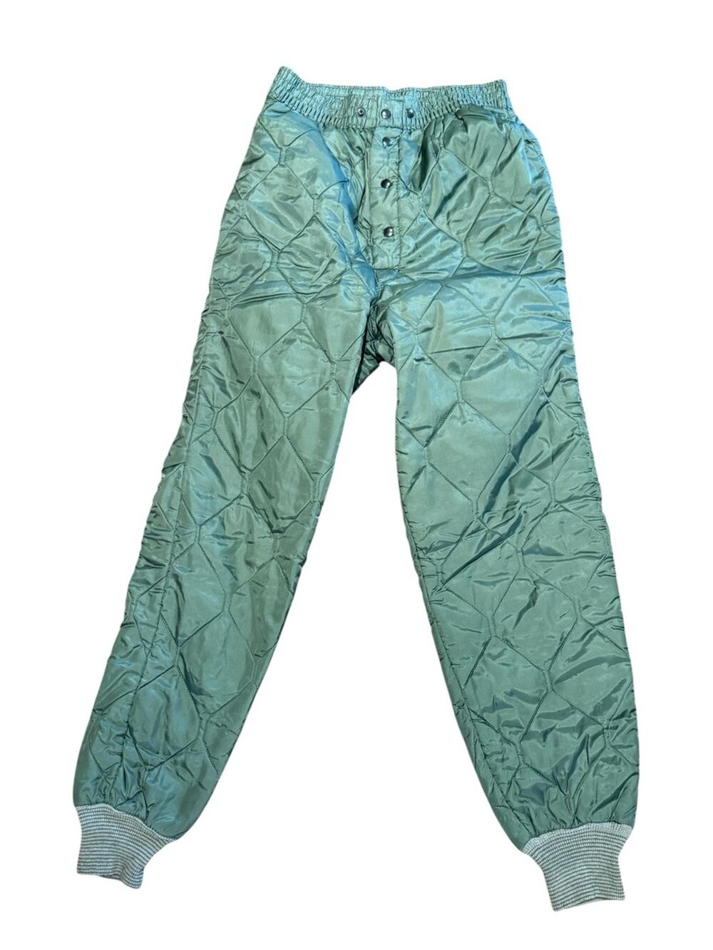 Genuine Military Quilted Jogger Pants  Green Adult Medium